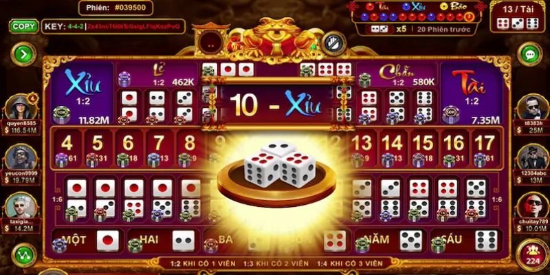 Các cửa cược phổ biến tại game sicbo online của 8XBET